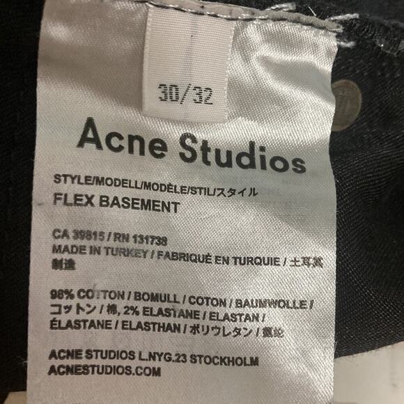 ACNE STUDIOS Flex Basement Jeans in Blue - Size 30 - Picture 9 of 12